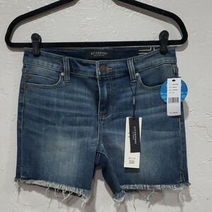 Liverpool Eco Vicki Classic Blue Denim Shorts Size 2 Or 26